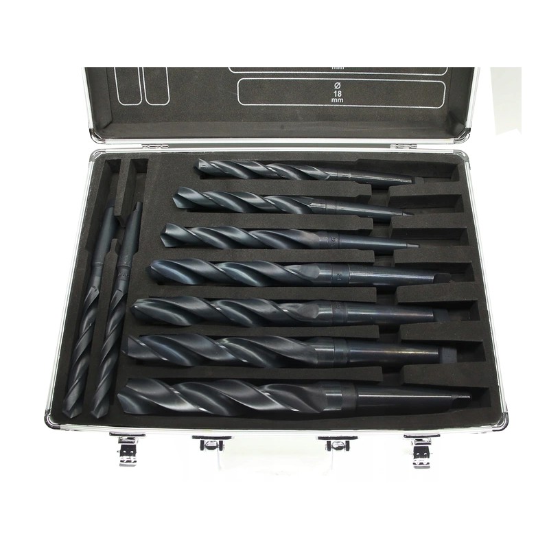 Zestaw wierteł do metalu stożek MK2 i MK3 14,5-30mm HSS - Zestaw wierteł do metalu stożek MK2 i MK3 14,5-30mm HSS -