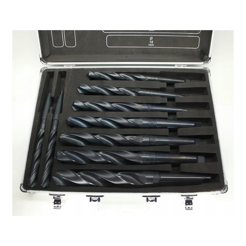 Zestaw wierteł do metalu stożek MK2 i MK3 14,5-30mm HSS