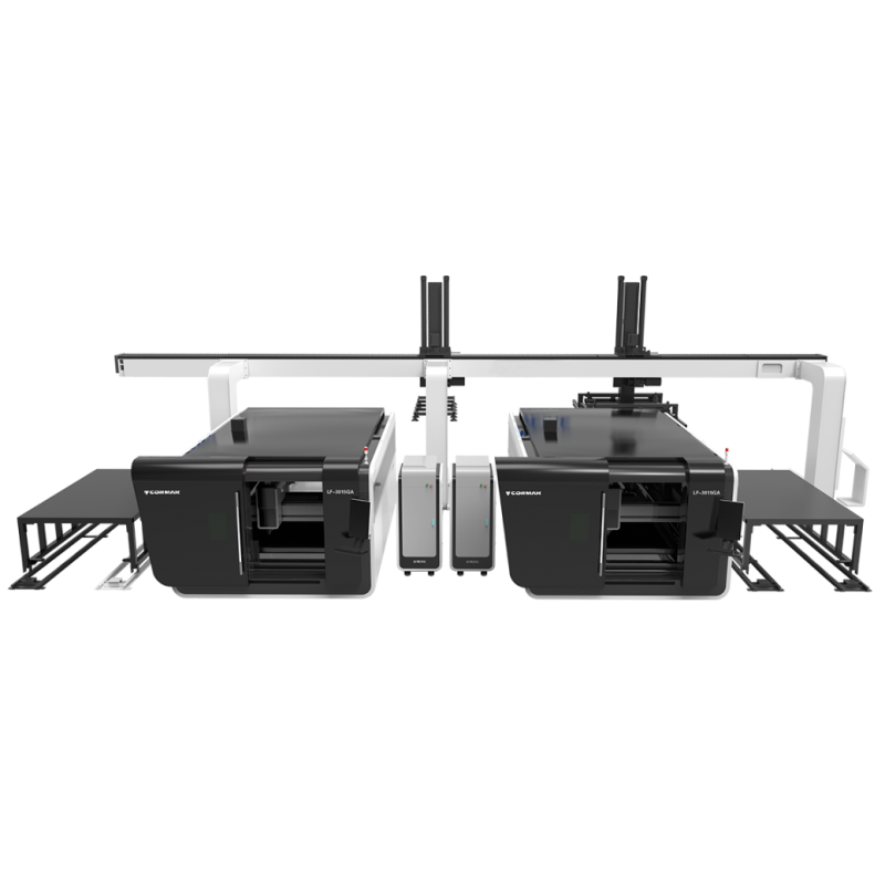 Fibre Laser Cutter CORMAK FIBER LF3015GAL with Automatic Loading and Unloading - 