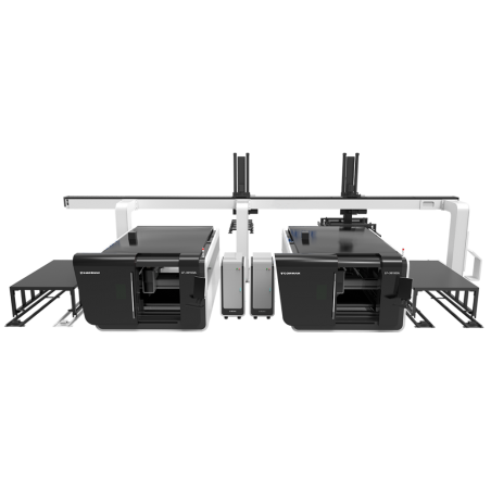 Faserlaser Schneidmaschine CORMAK LF3015GAL mit automatischer Be- und Entladung