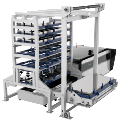 Faserlaser Schneidmaschine CORMAK FIBER LF3015GALW mit automatischem Materiallager - 