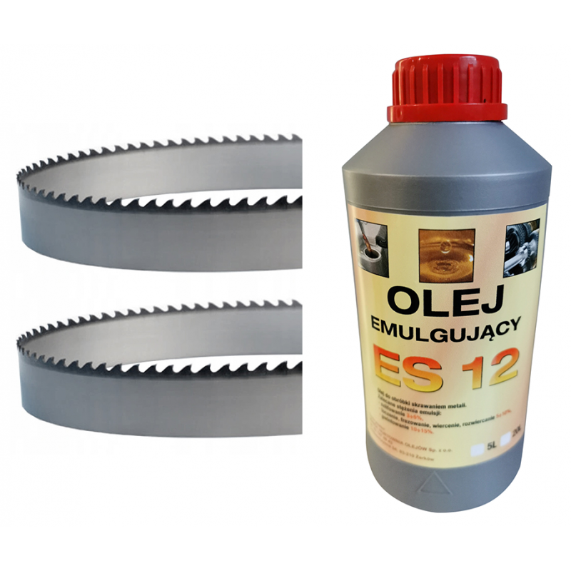 Zestaw startowy: 2 bimetalowe piły taśmowe 27x0,9x2910 + olej emulgulujący ES-12 1L - 