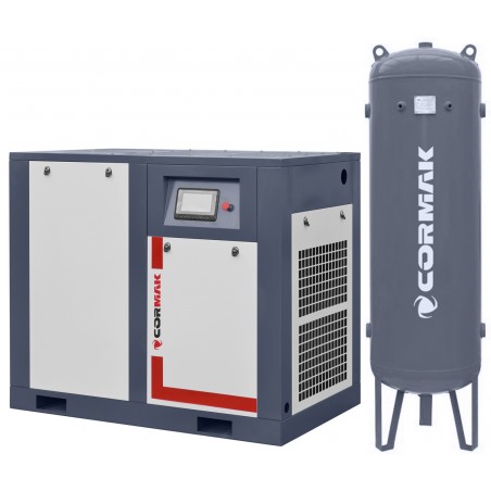 Impostato Compressore a vite silenzioso THEOR 30 + Cilindro verticale 500 L