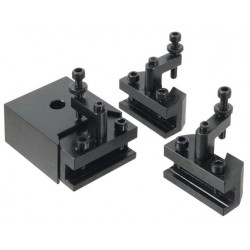Quick-Change Lathe Tool Post Set with Three Holders CORMAK - Quick exchangeable tool post and three holders