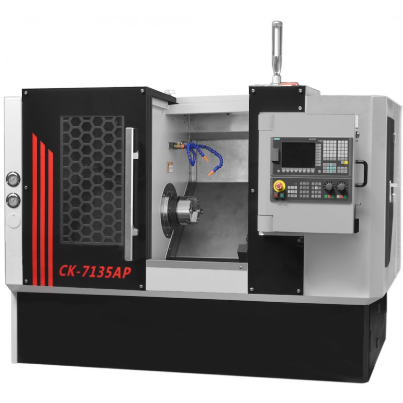 Tokarka CNC CK7135AP ze skośnym łożem - Tokarka CNC CK7135AP ze skośnym łożem -