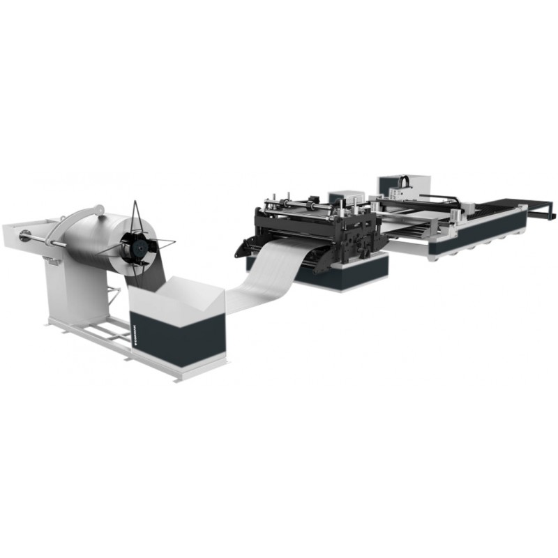 Linia do cięcia laserowego z kręgu stali - FIBER LF3015RL  podajnik blachy