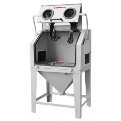 Kabinen-Sandstrahler CORMAK KDP350TOP PLUS 350L mit oberer Öffnung für Profile und Zyklonabscheider DC15 - 