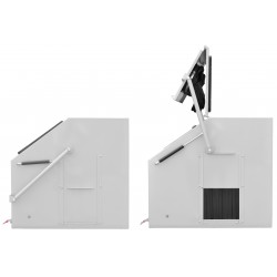 Kabinen-Sandstrahler CORMAK KDP350TOP PLUS 350L mit oberer Öffnung für Profile und Zyklonabscheider DC15 - 