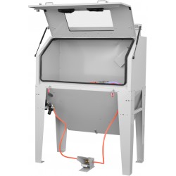 Sabbiatrice a cabina 420L con apertura superiore CORMAK KDP420 + aspiratore DC15 - 