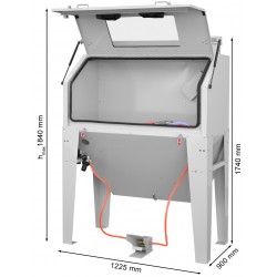 CORMAK 220L Sableuse Machine de sablage pneumatique professionnelle cabine  SIDE