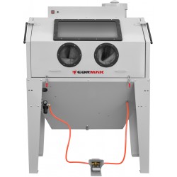 Sabbiatrice a cabina 420L con apertura superiore CORMAK KDP420 + aspiratore DC15 - 