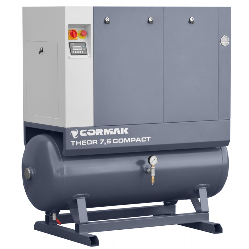 THEOR 7.5 COMPACT - Screw Compressor THEOR 7.5 + N10S Air-Dryer + 500L Container - 