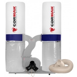 Aspiratore per trucioli CORMAK FM300S 3900 m³/h + tubo antistatico 3 mb - 