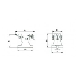 Semi-universal divider 100 mm + handle 125 mm + tailstock - 