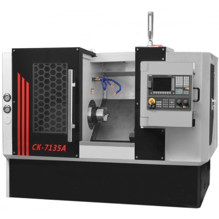 Tokarka CNC CK7135A ze skośnym łożem