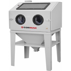 Sabbiatrice a cabina 350L con apertura laterale CORMAK KDP350 + aspiratore DC15 - 