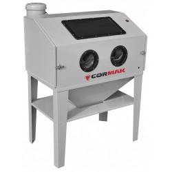 Sabbiatrice a cabina 350L con apertura laterale CORMAK KDP350 + aspiratore DC15 - 