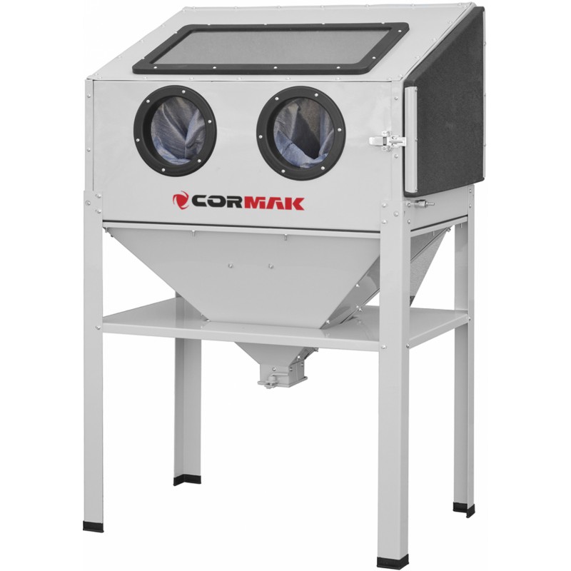 Sabbiatrice a cabina 220L con apertura laterale CORMAK KDP200 - 