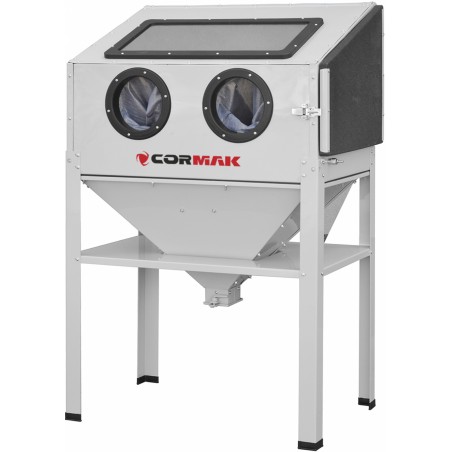 Sabbiatrice a cabina 220L con apertura laterale CORMAK KDP200