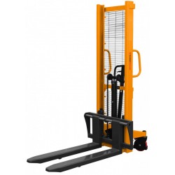 Masztowy wózek paletowy ręczny WRHS 1016 z regulowanymi widłami (udźwig 1000 kg, podnoszenie 1600 mm) - 