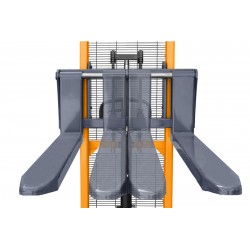 Masztowy wózek paletowy ręczny WRHS 1016 z regulowanymi widłami (udźwig 1000 kg, podnoszenie 1600 mm) - 