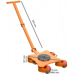 Patin Rouleur 4 Tonnes 4 Galets Fixes - CRP 4T - 