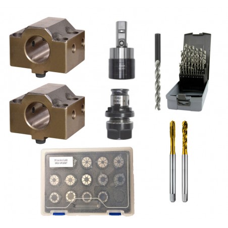 Set per maschiatura per torretta portautensili di tornio CNC M2-M12