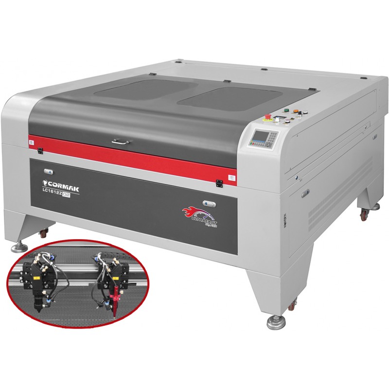 Laser CO₂ da incisione e taglio CORMAK LC1612ZD2 - 2 teste - 