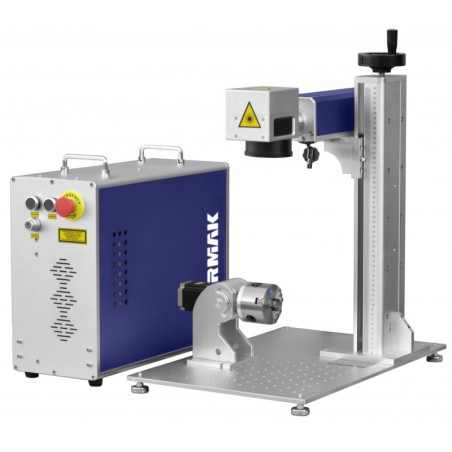 Faserlaser-Markiermaschine CORMAK LF 20W 200x200 mm mit Drehachse