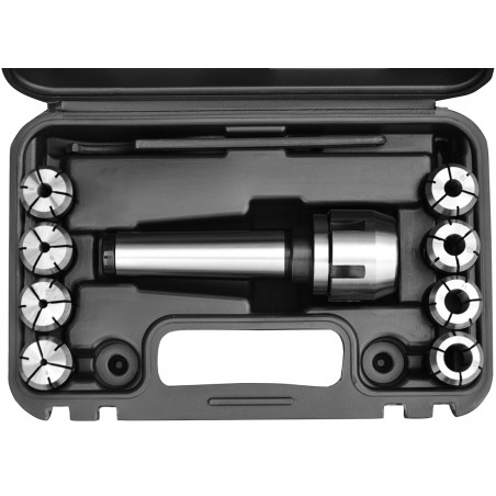 Collet Chuck & Collets Set 4MT with 8 × ER Collets 4–16 mm