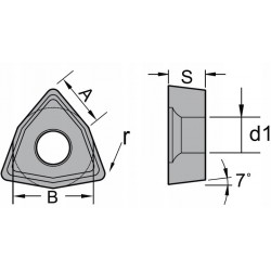 Piastrina di tornitura CORMAK WCMT06T304 Si 10pz - 