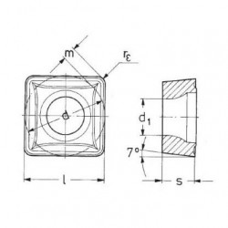 Piastrina di tornitura CORMAK SCMT1204 acciaio 10pz - 