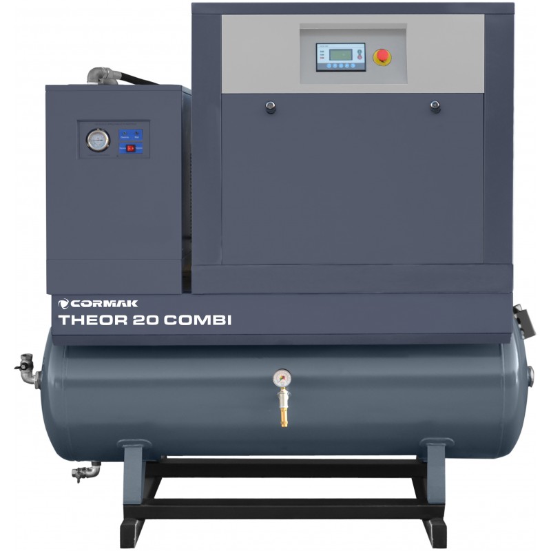 THEOR 20 COMBI-500 - THEOR 20 Screw Compressor + N20S Air-Dryer + 500L Container - 