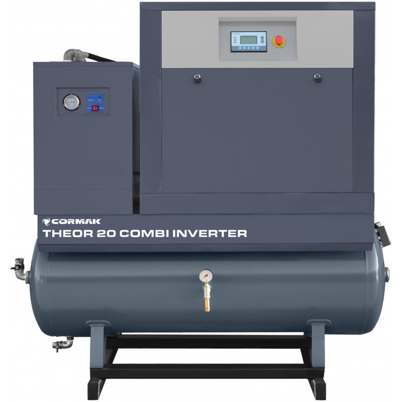 THEOR 20 COMBI-500 INVERTER - THEOR 20 INVERTER Screw Compressor + N20S Air-Dryer + 500L Container - 