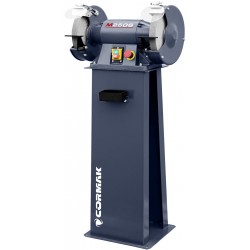 CORMAK M250S industrial double-disc bench grinder with a base - 