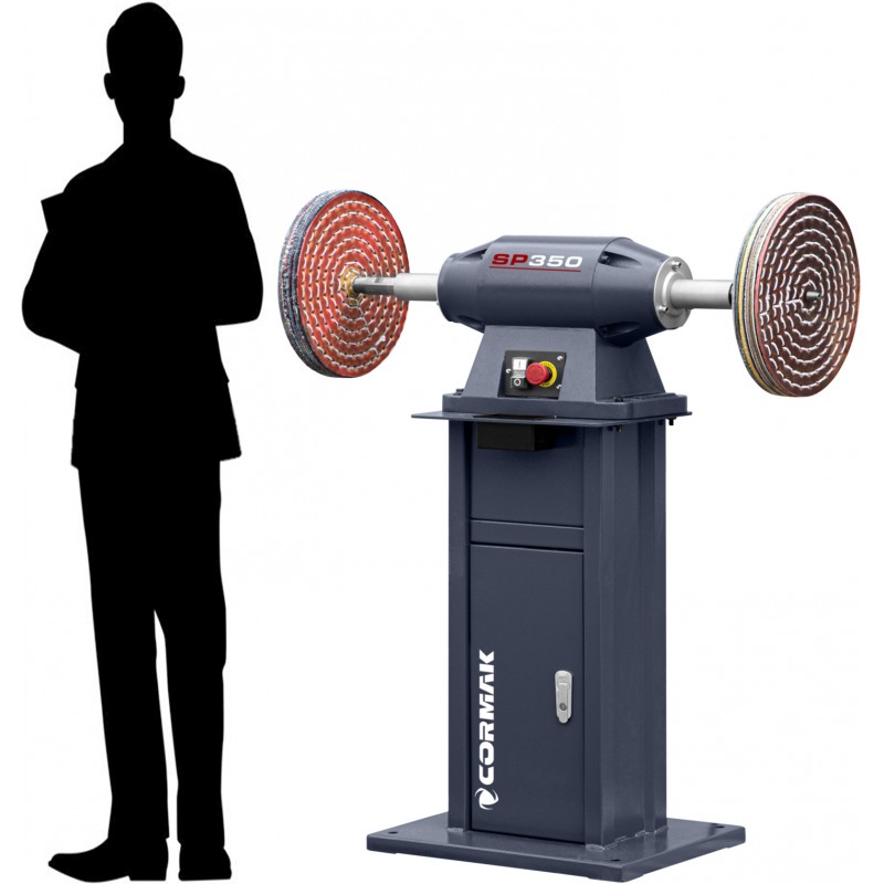 Satiniatrice industriale / lucidatrice per sbavatura CORMAK SP350 con base - 