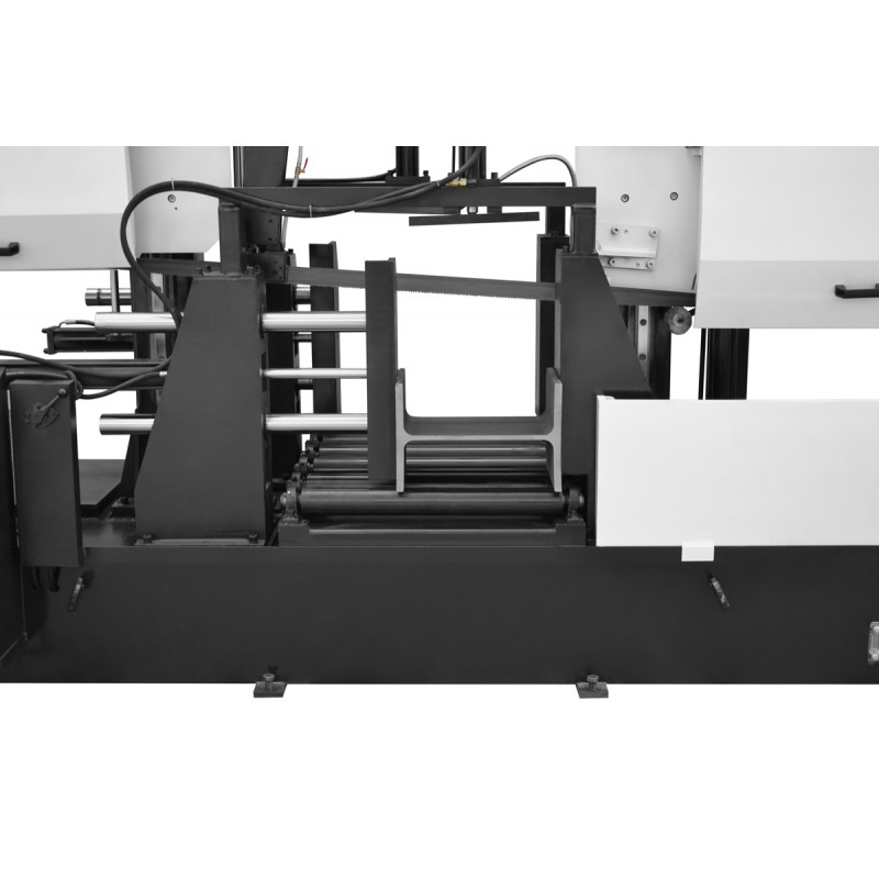 Półautomatyczna przemysłowa dwukolumnowa przecinarka taśmowa, piła taśmowa do metalu CORMAK H-65/80 | Producent CORMAK