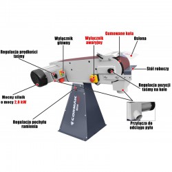 Szlifierka taśmowa do metalu CORMAK SM150 - 