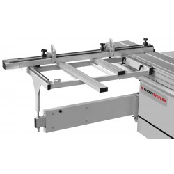 Sliding saw, sliding table saw for wood with scoring saw MJ45-KB-3 + pneumatic clamp - 