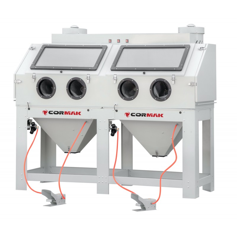 880 L Kabinen-Sandstrahler mit zwei Stationen - 880 L Kabinen-Sandstrahler mit zwei Stationen -