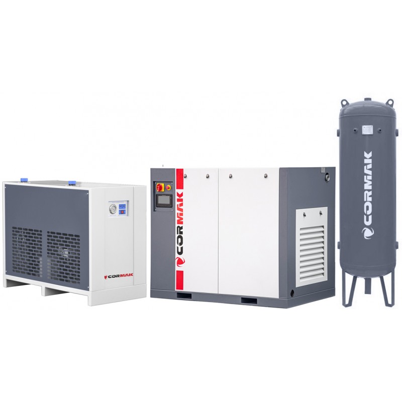 Groupe compresseur THEOR 75 avec inverter + déshumidificateur IZBERG N75S + cylindre vertical 500L - 