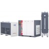 Satz Schraubenkompressor THEOR 75 INVERTER 55kW 9300L/min + Kältetrockner IZBERG N75S + 500L vertikaler Druckluftbehälter