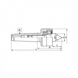 Contropunta rotante per tornio MK5 CORMAK - 
