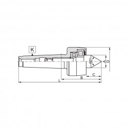 MK5 rotary lathe center - 