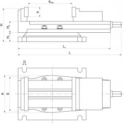 320 mm Maschinenschraubstock drehbar - Maschinenschraubstock drehbar 320 mm