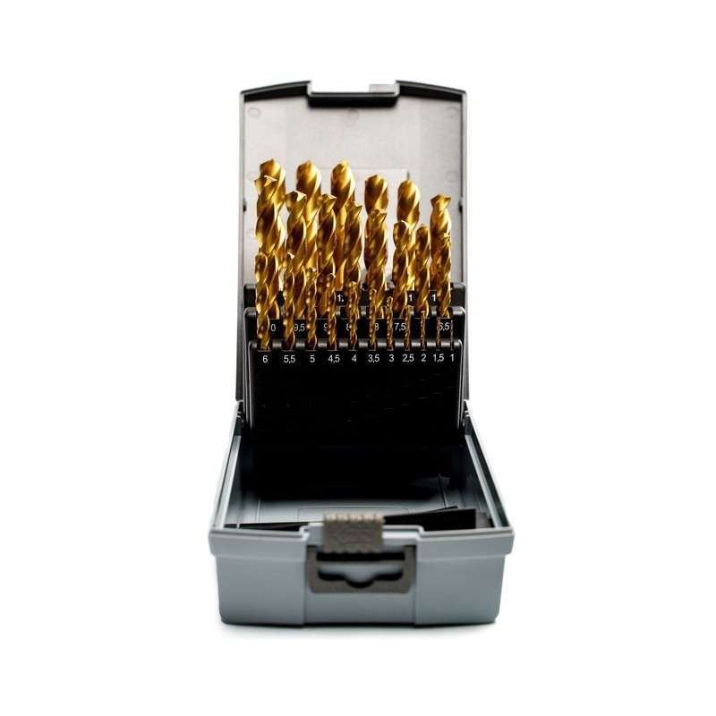 Cobalt Drill Bit Set CORMAK HSSE TiN 1–13mm 25pcs - 