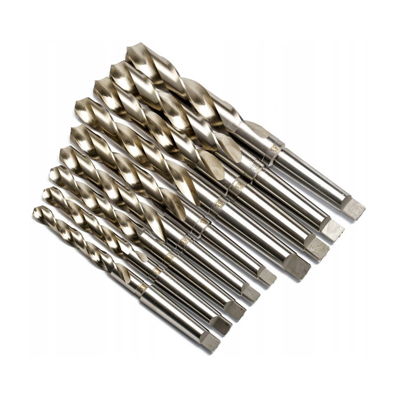 Geschliffener Bohrersatz CORMAK HSS MK2 & MK3 14,5–30mm 9-tlg. - 