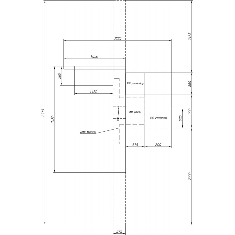 Piła formatowa z podcinakiem MJ45-KB4 + Docisk pneumatyczny