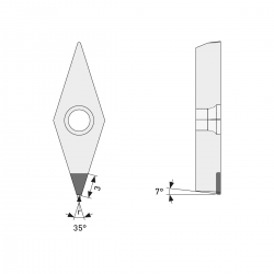 VCMT 160412 polycrystalline diamond insert - 