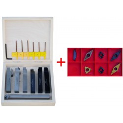 Set of turning knives 20x20 7 pcs. + inserts - 